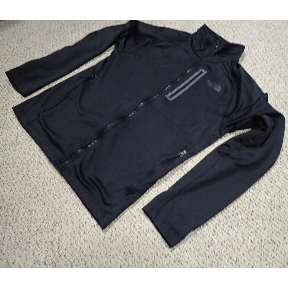 The North‎ Face Full Zip Jacket Mens Medium Black Excellent Lightweight Active